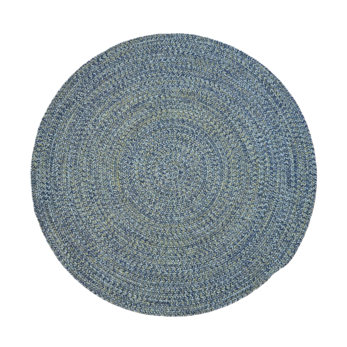 A348R084X084 Coastal Home Braid Round Rugs, Seaside Blue - 7 x 7 ft.