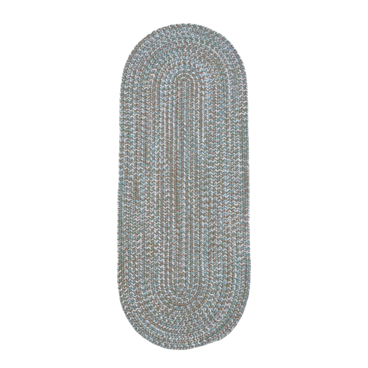 A351R024X108 Harbor Lite Braid Runners Rugs, Green Shore - 2 x 9 ft.