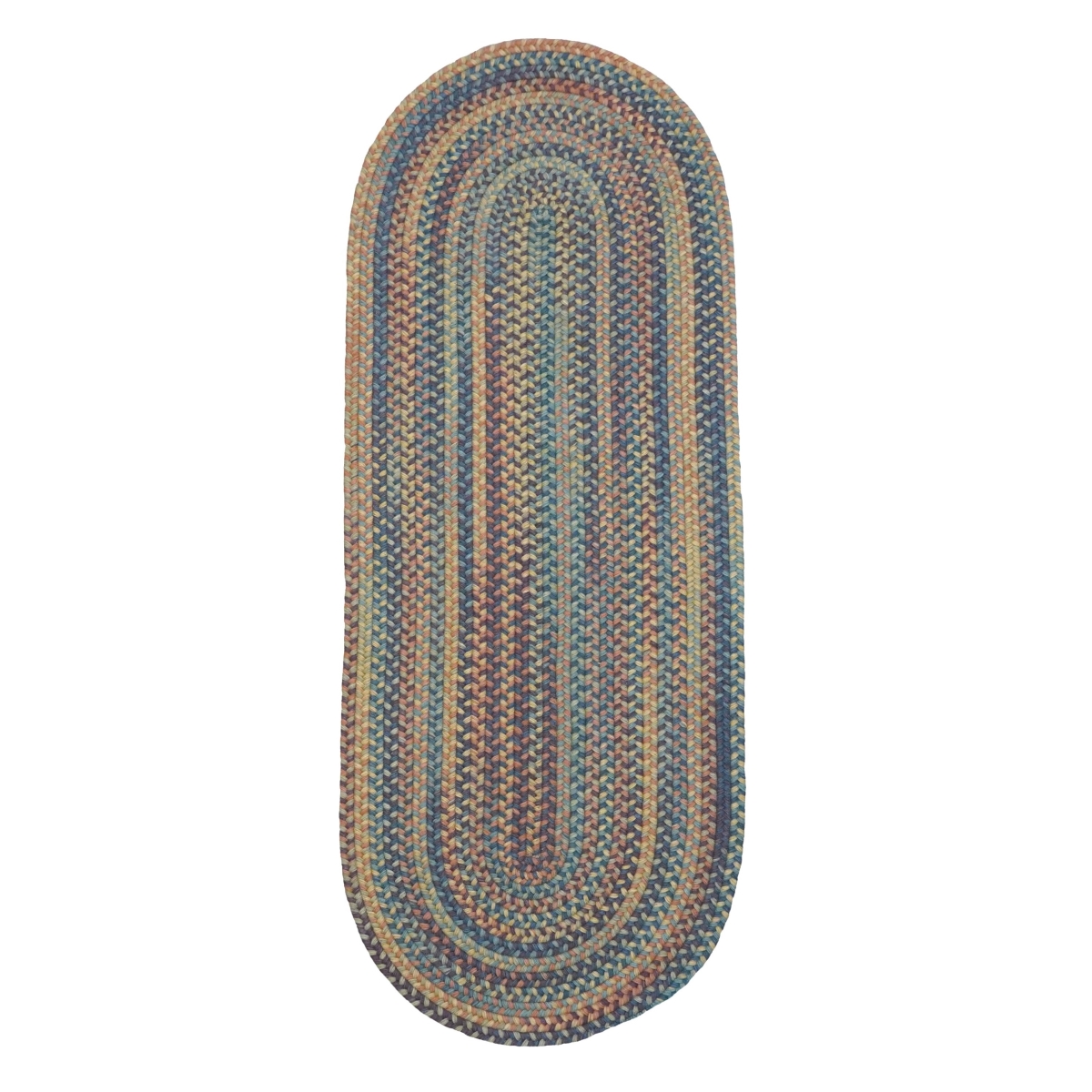 A362R024X132 Timeless Wool Braid Runners Rugs, Catalina Multi Color - 2 x 11 ft.