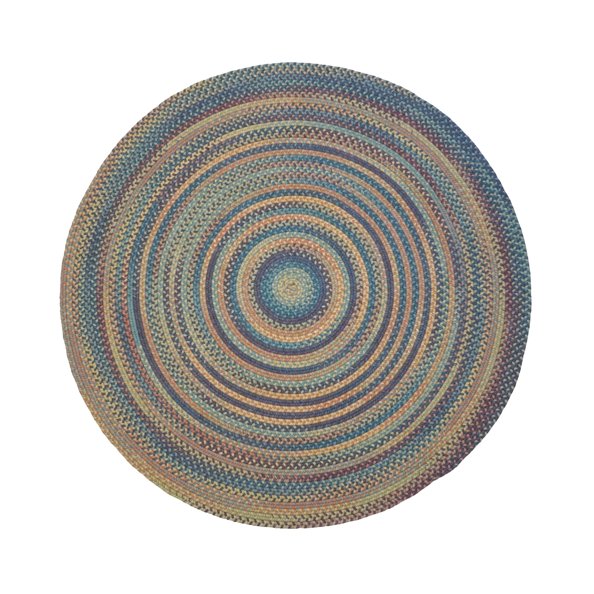 A362R072X072 Timeless Wool Braid Round Rugs, Catalina Multi Color - 6 x 6 ft.