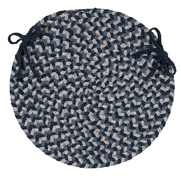 BC52A015X015X Boston Common Round Chair Pads, Winter Blues - 15 x 15 in. Single
