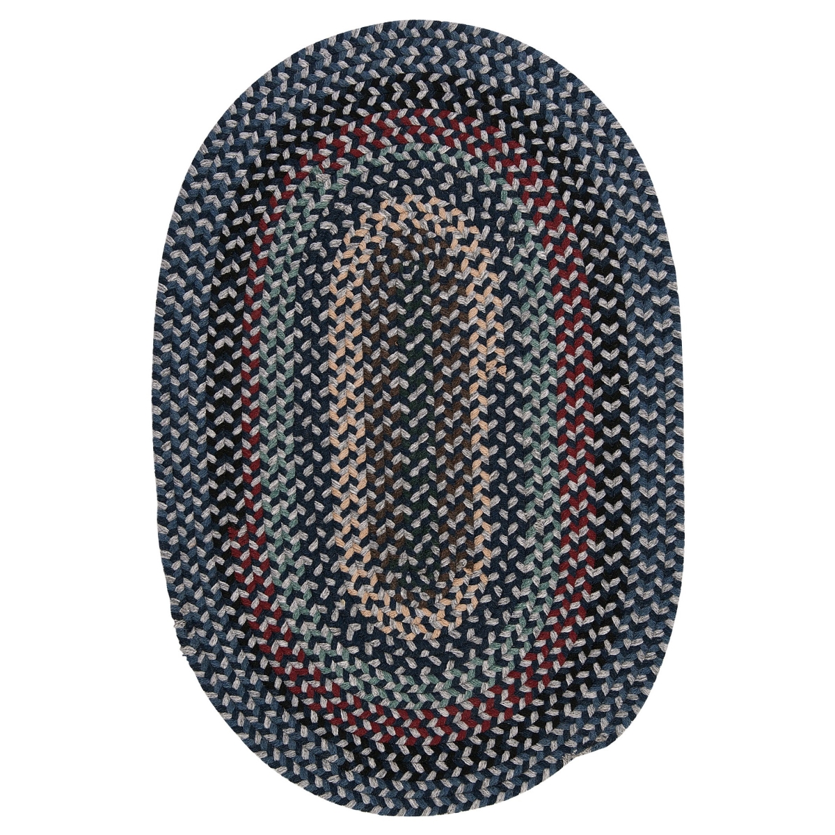 BC52R048X072 Boston Common Oval Rugs, Winter Blues - 4 x 6 ft.