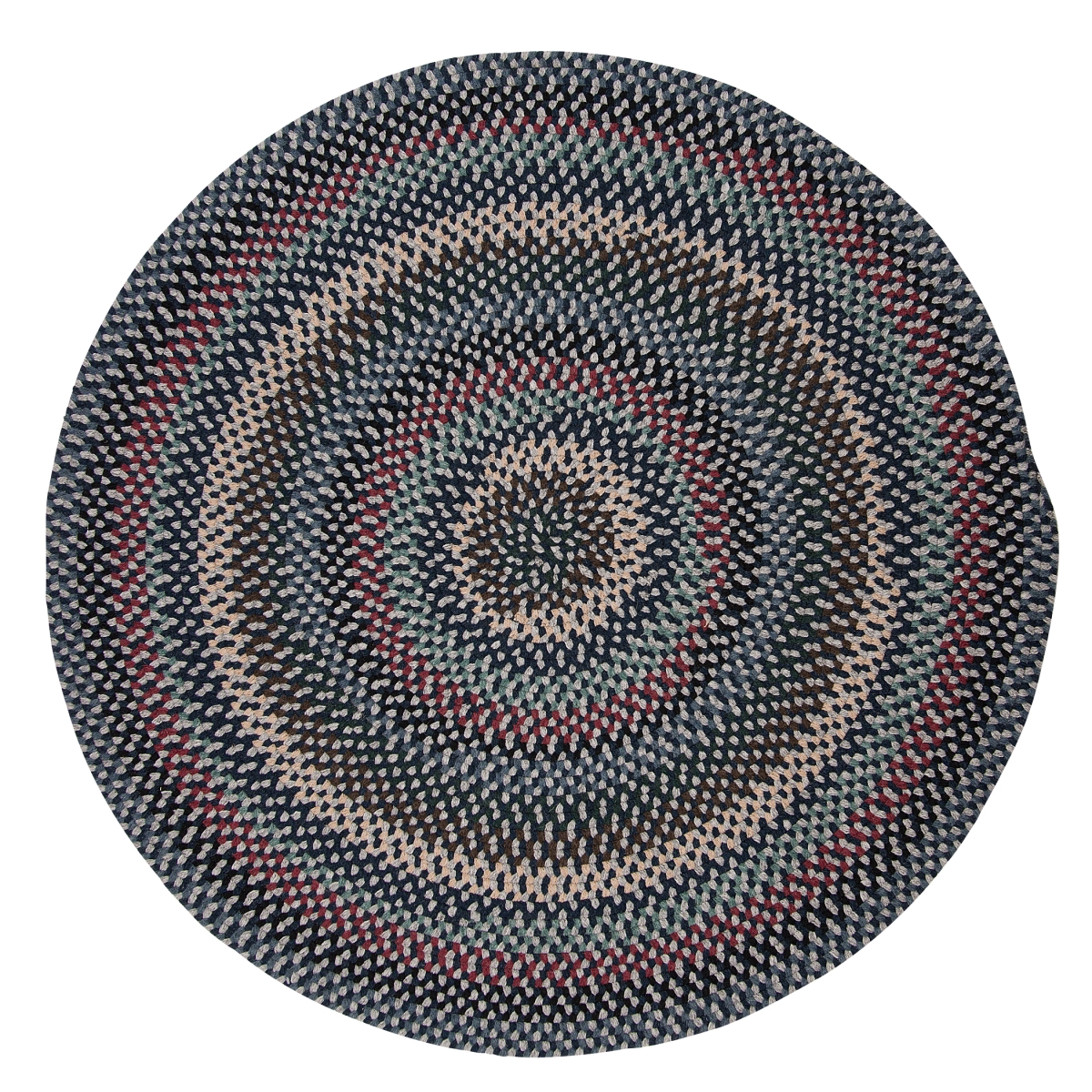 BC52R096X096 Boston Common Round Rugs, Winter Blues - 8 x 8 ft.