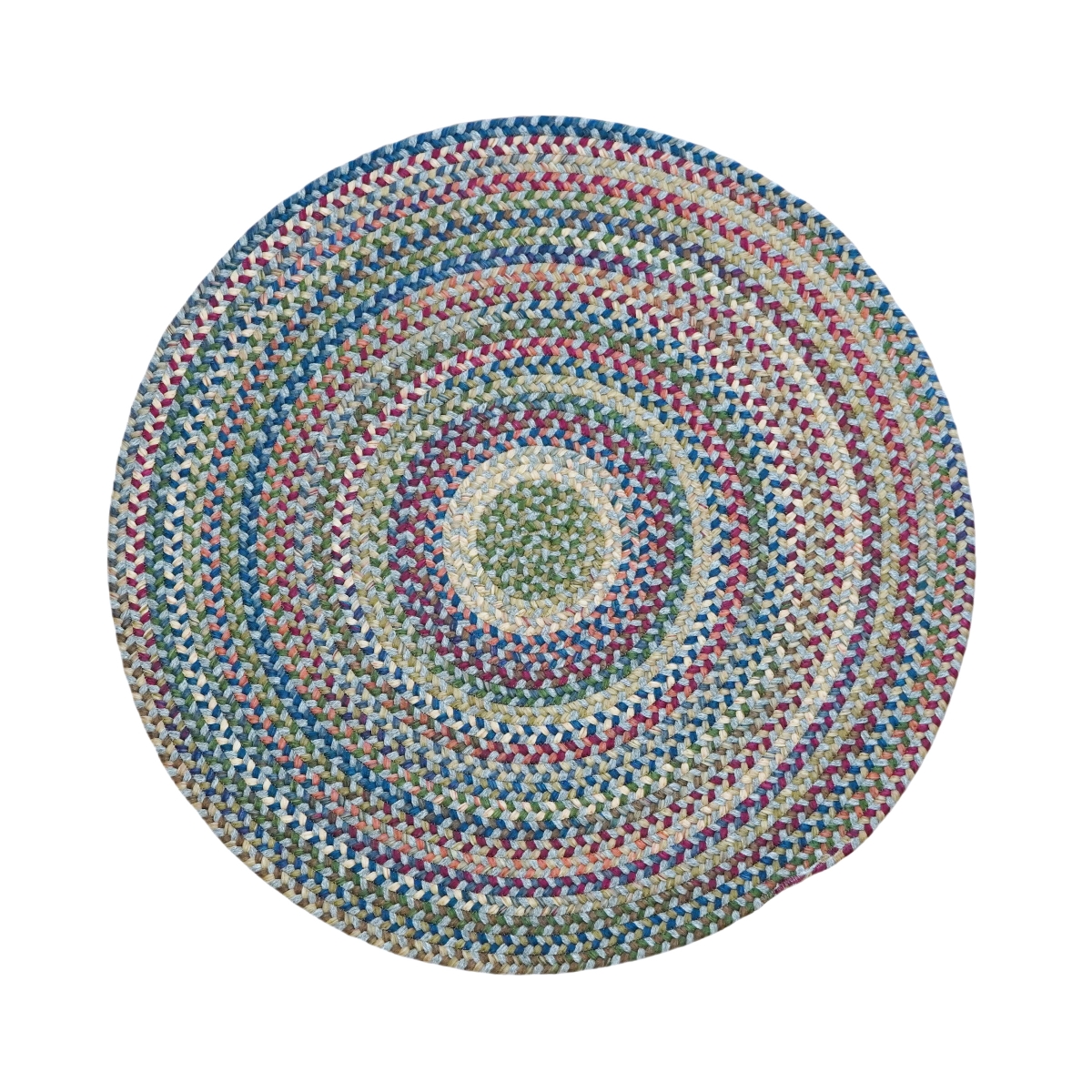 VL06R048X048 Cloverdale Wool Multi Round Rugs, Grey - 4 x 4 ft.