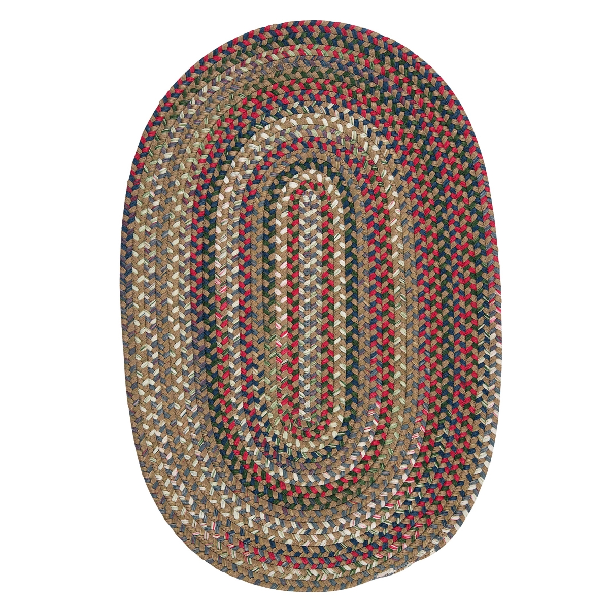 CK87R036X060 Chestnut Knoll Oval Rugs, Straw Beige - 3 x 5 ft.
