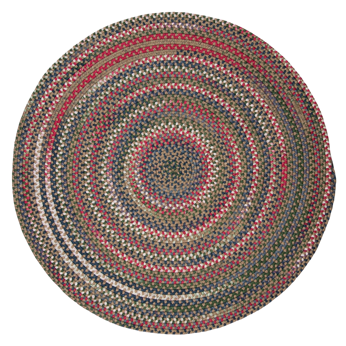 CK87R048X048 Chestnut Knoll Round Rugs, Straw Beige - 4 x 4 ft.