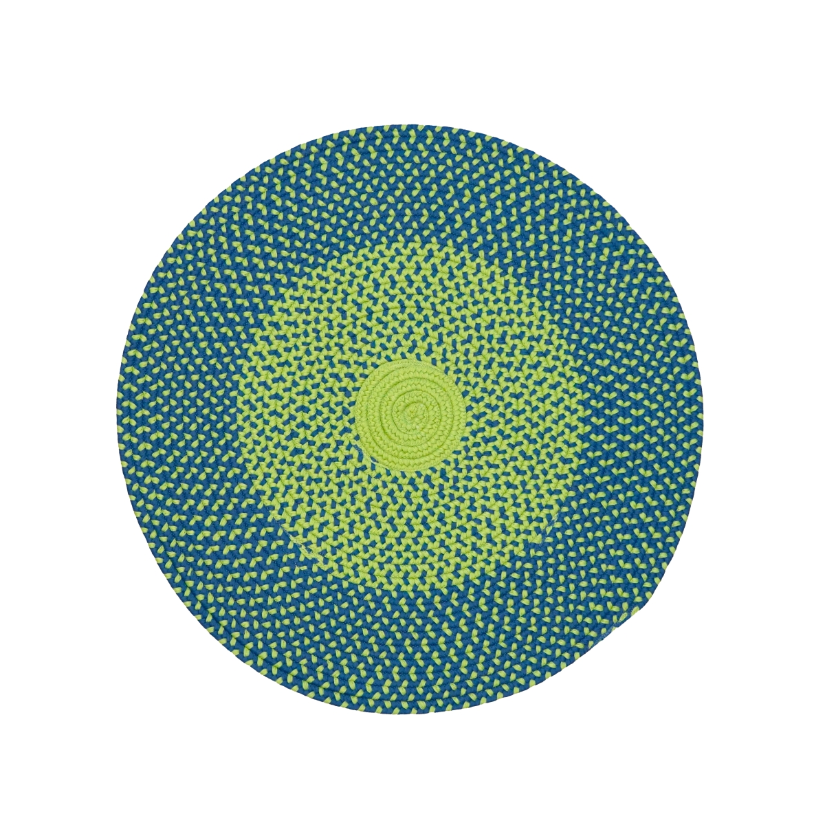 CP03R036X036 Cape Eden Round Rugs, Limelight Blue - 3 x 3 ft.