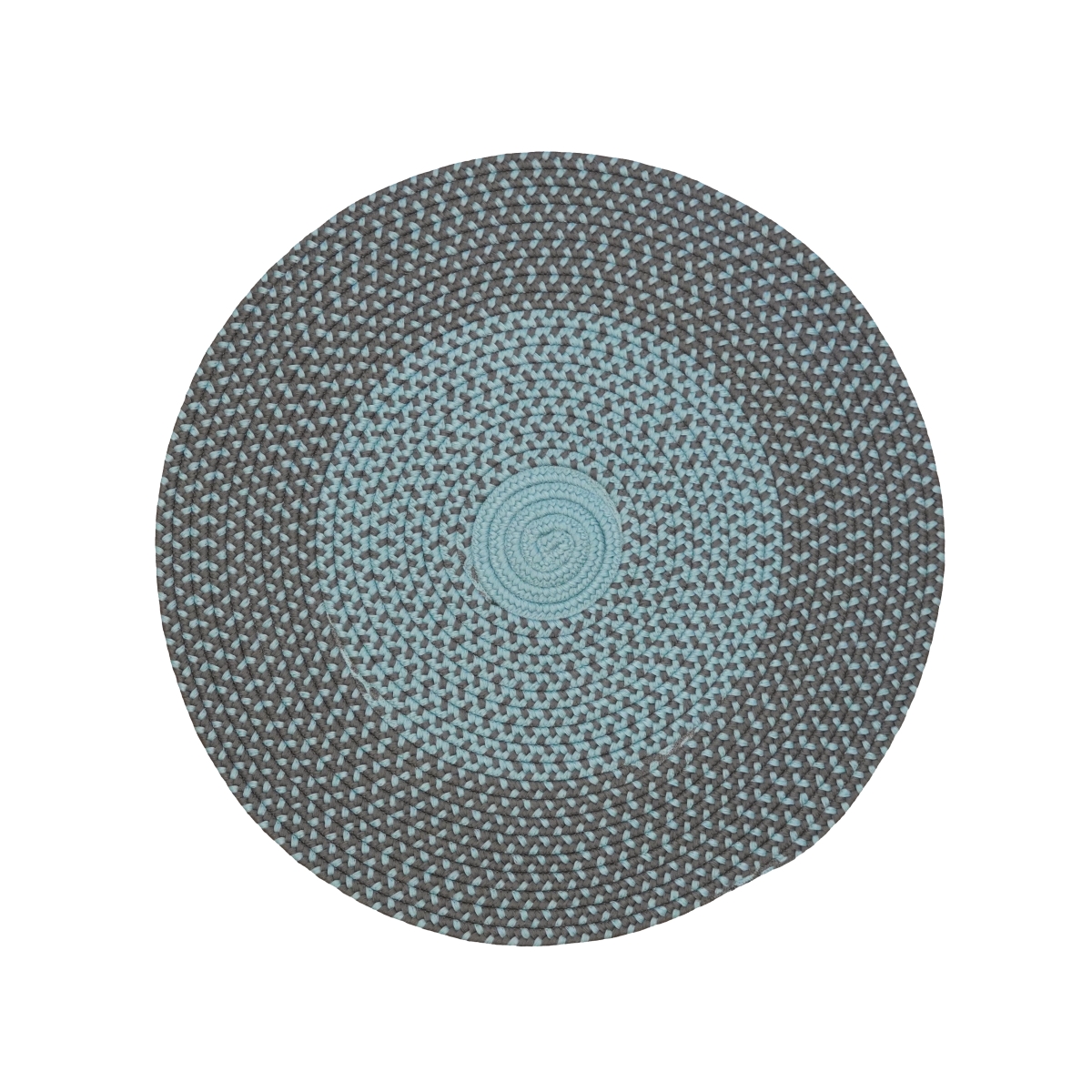 CP09R048X048 Cape Eden Round Rugs, Bluestone Grey - 4 x 4 ft.