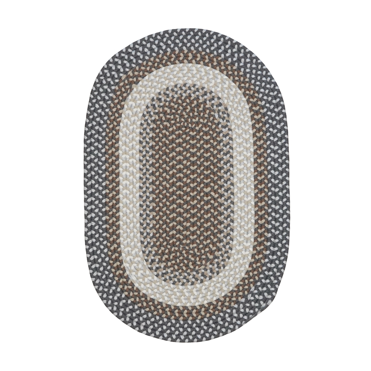 BE35R036X060 Benson Creek Oval Rugs, Sto all Gray - 3 x 5 ft.