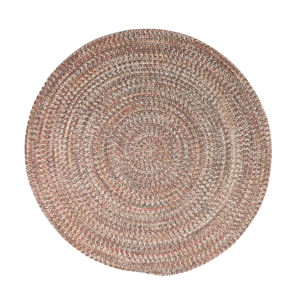 LA33R072X072 Luna Tweed Round Rugs, Rusted Stone - 6 x 6 ft.