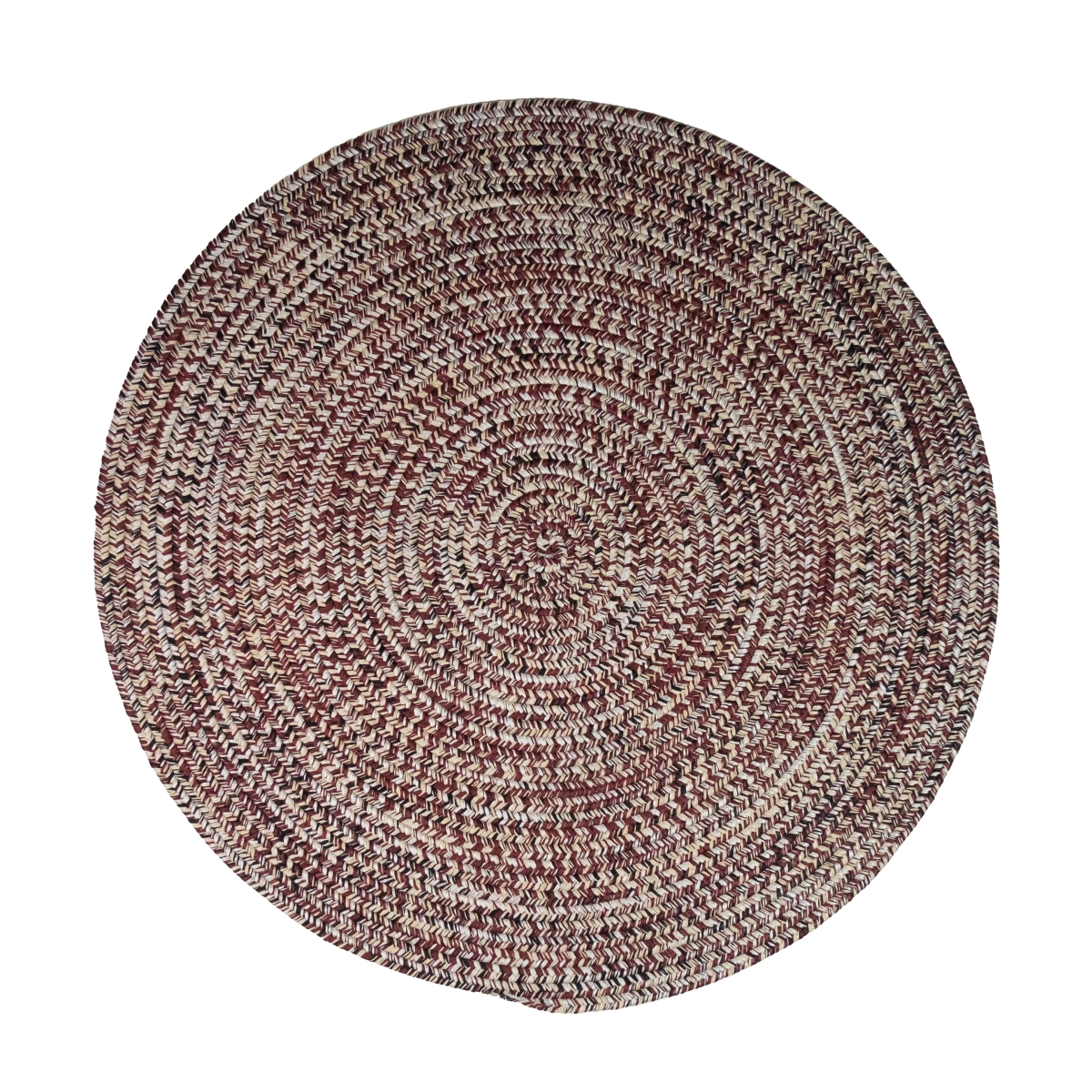 LA55R048X048 Luna Tweed Round Rugs, Garnet Ash - 4 x 4 ft.