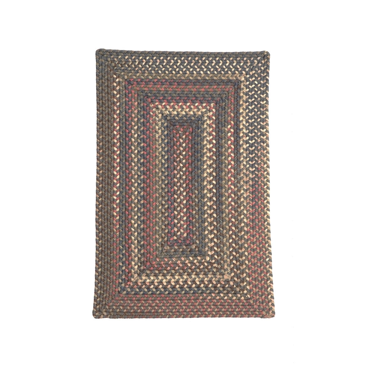 LU19R060X084R Lucid Braided Multi Rectangle Rugs, Ash Grey - 5 x 7 ft.