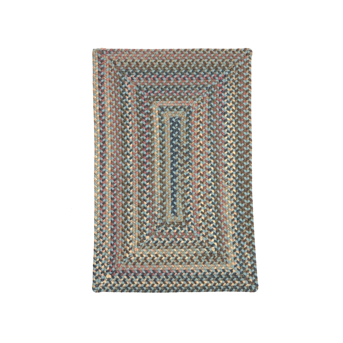 LU29R048X072R Lucid Braided Multi Rectangle Rugs, Federal Blue - 4 x 6 ft.