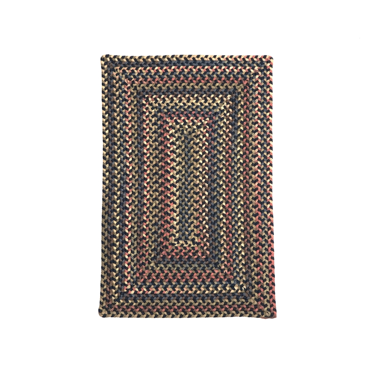 LU59R024X036R Lucid Braided Multi Rectangle Rugs, Navy Pier - 2 x 3 ft.