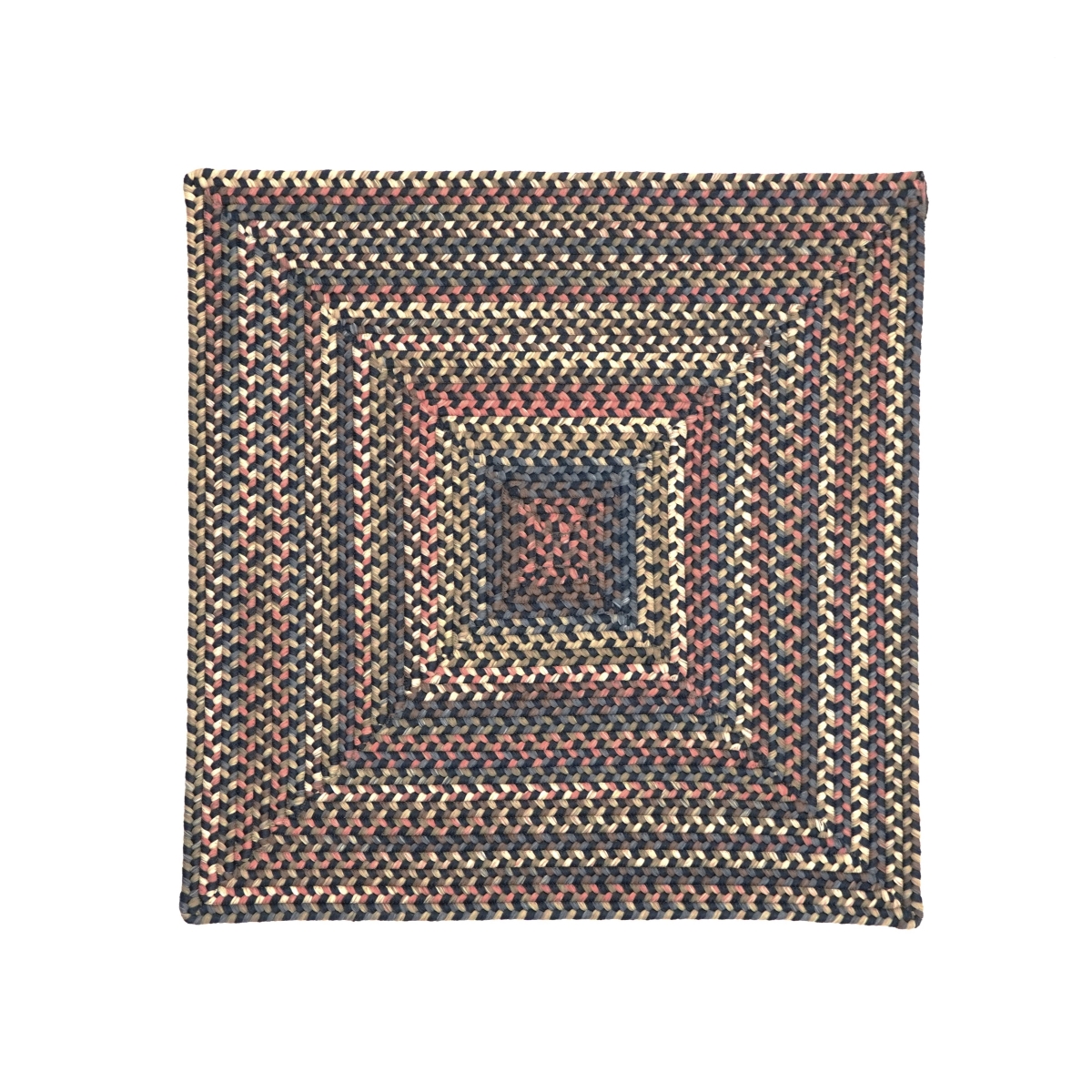 LU59R084X084R Lucid Braided Multi Square Rugs, Navy Pier - 7 x 7 ft.