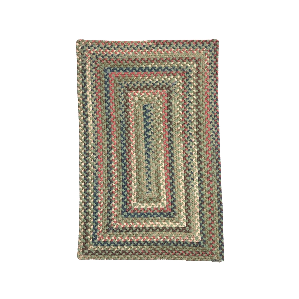LU69R048X072R Lucid Braided Multi Rectangle Rugs, Dusted Moss - 4 x 6 ft.