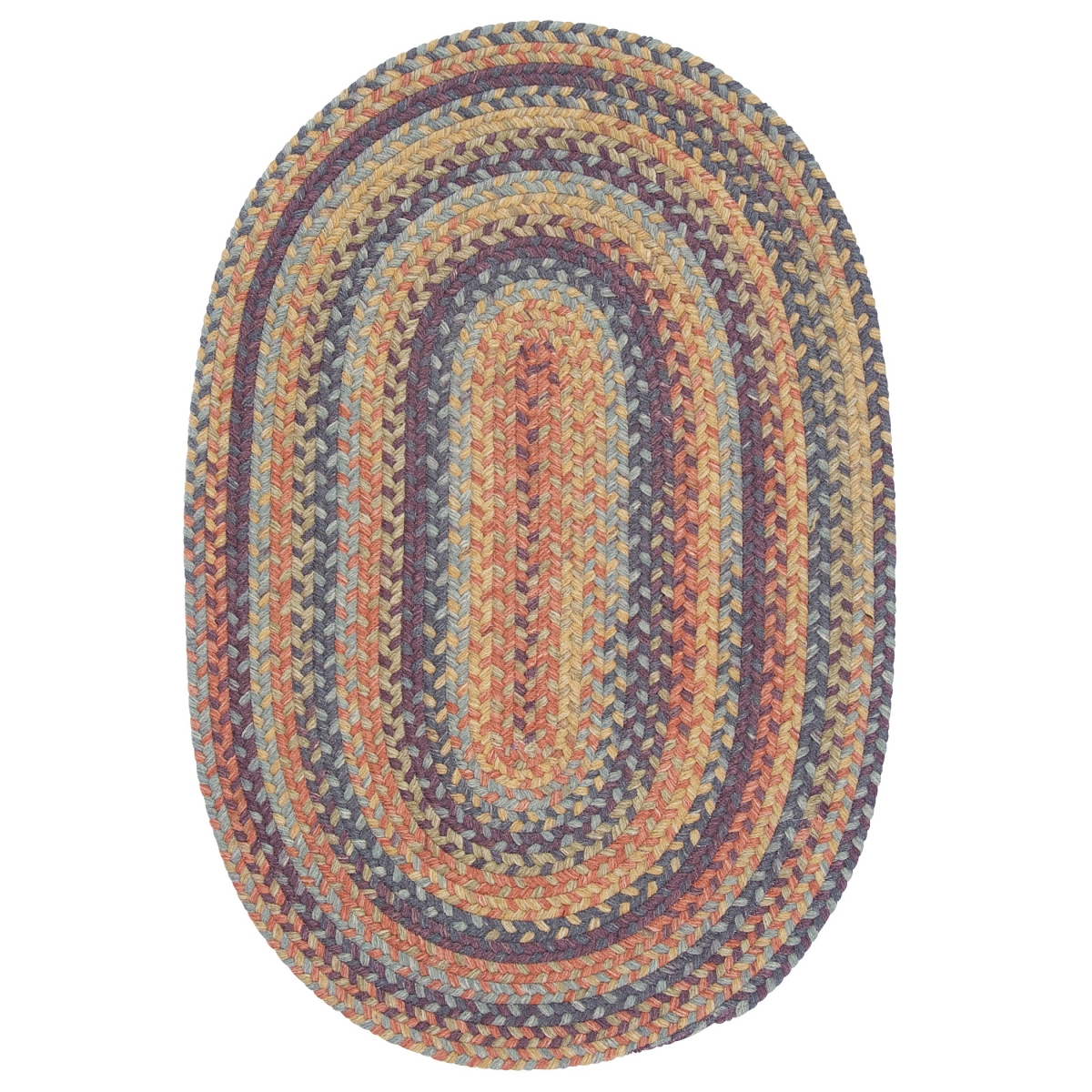 RU20R072X108 Rustica Oval Rugs, Floral Burst - 6 x 9 ft.
