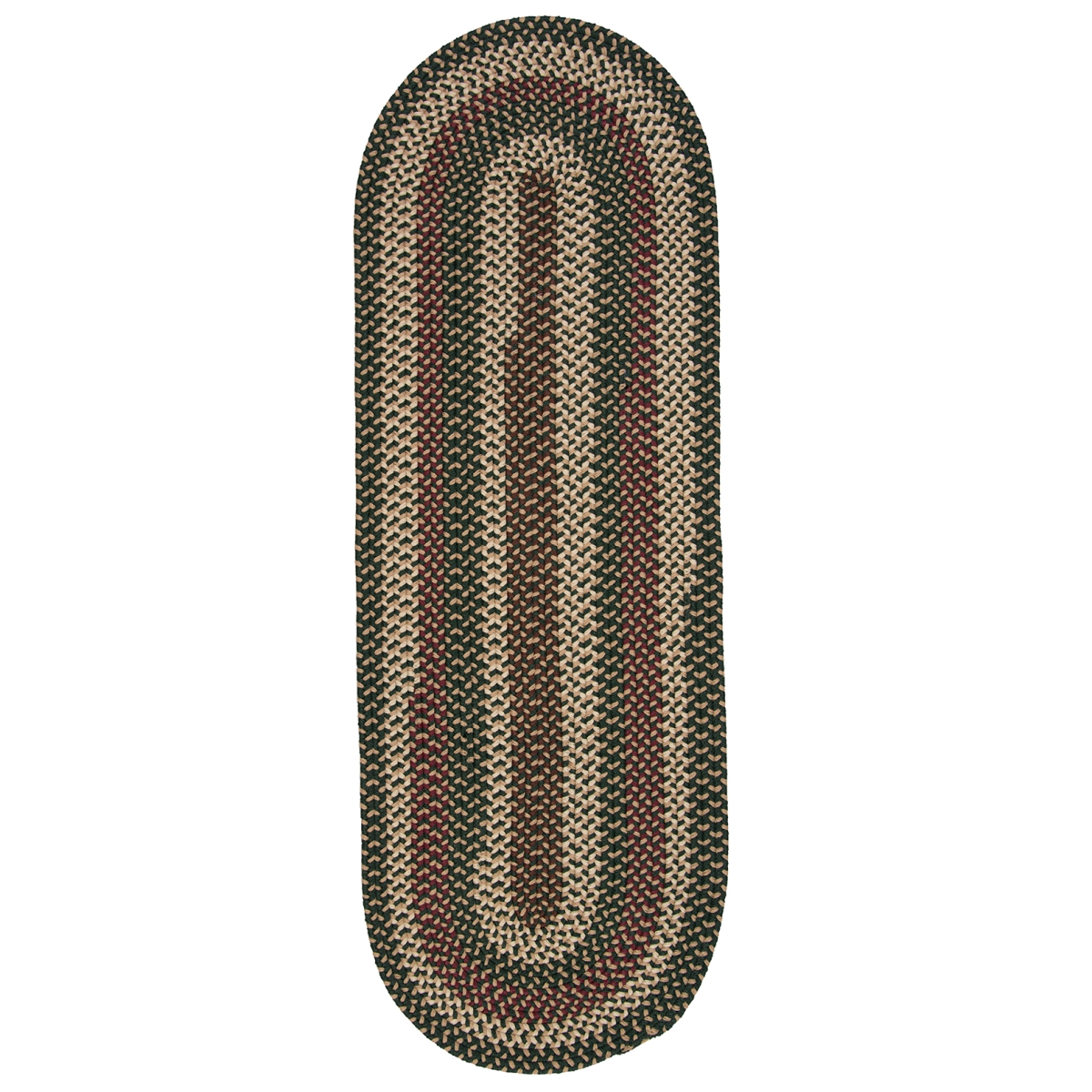 BF62R024X048 Brook Farm Runners Rugs, Winter Green - 2 x 4 ft.