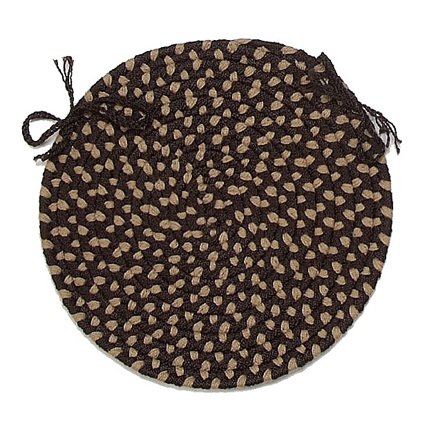 BF72A015X015X Brook Farm Round Chair Pads, Natural Earth - 15 x 15 in. Single