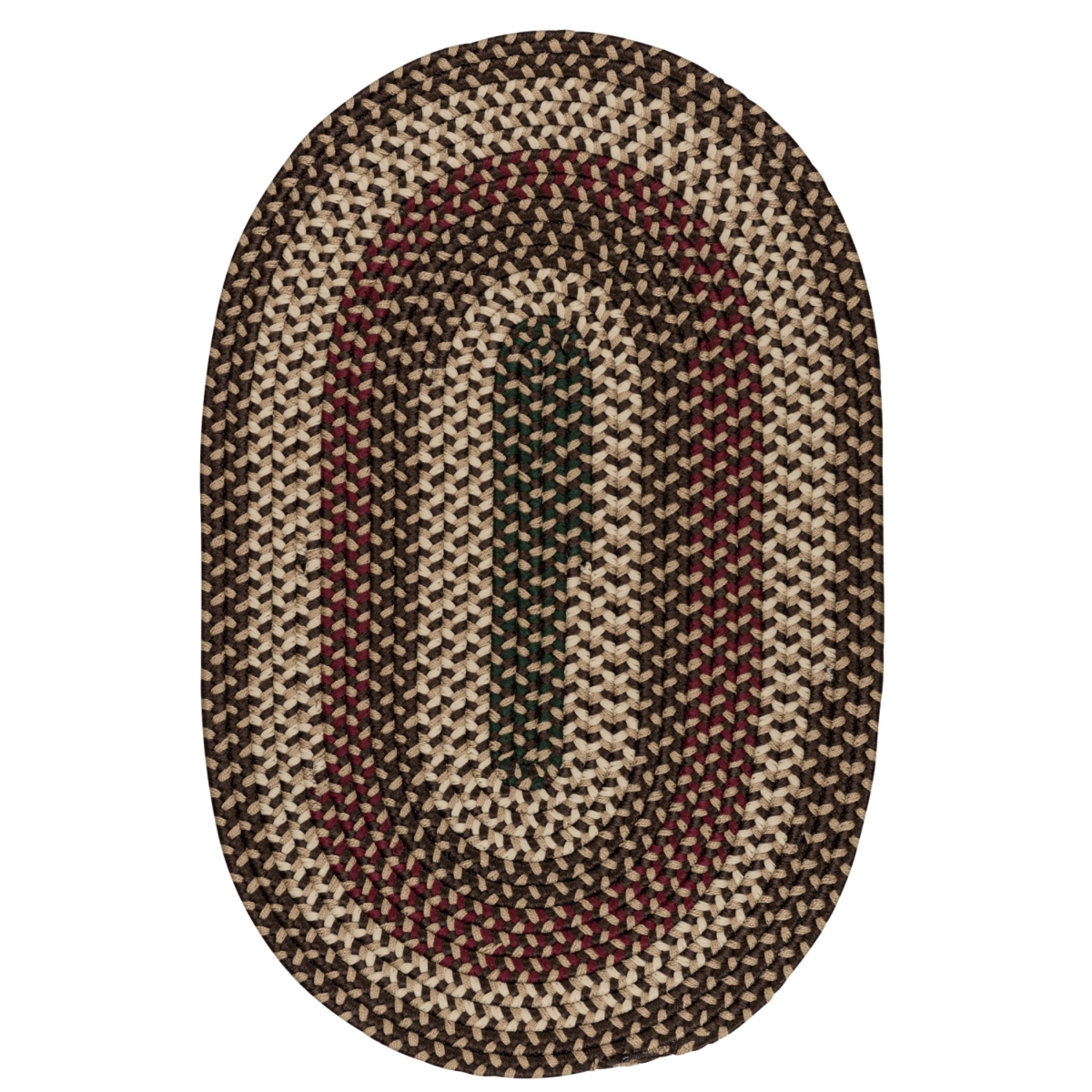 BF72R072X072 Brook Farm Oval Rugs, Natural Earth - 6 x 6 ft.