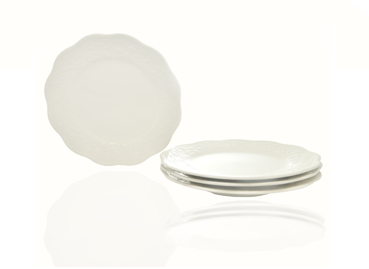 Picture of Red Vanilla EX900-402 8.75 in. Country Villa Salad Plates, Ivory - Set of 4