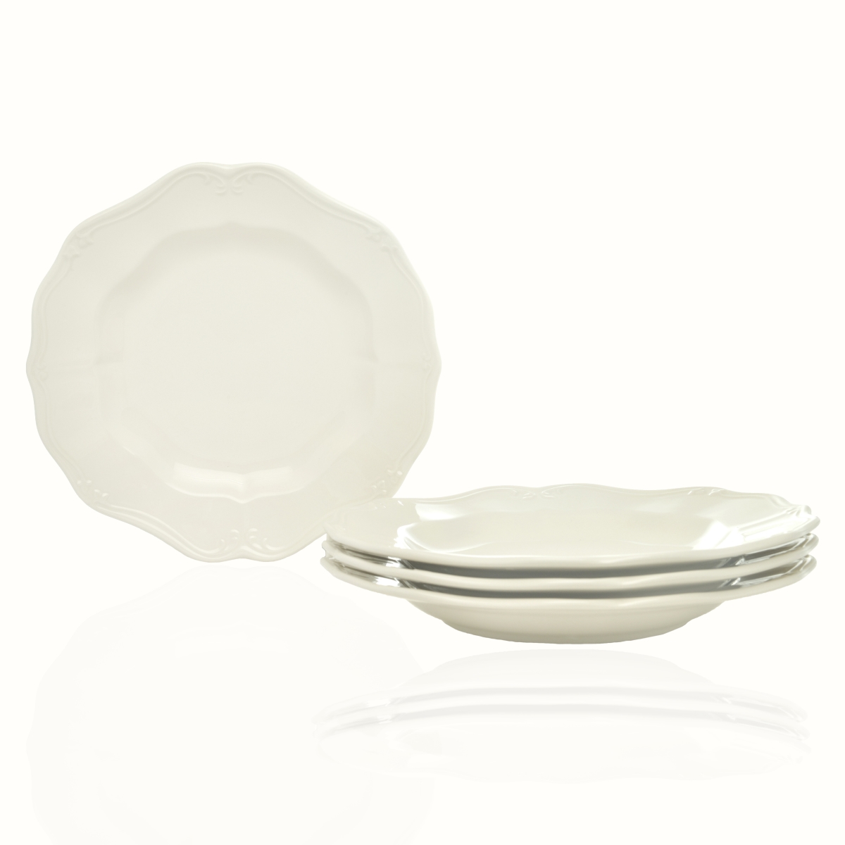 Picture of Red Vanilla FQ900-402 8.25 in. Country Estate White Salad Plates - Set of 4