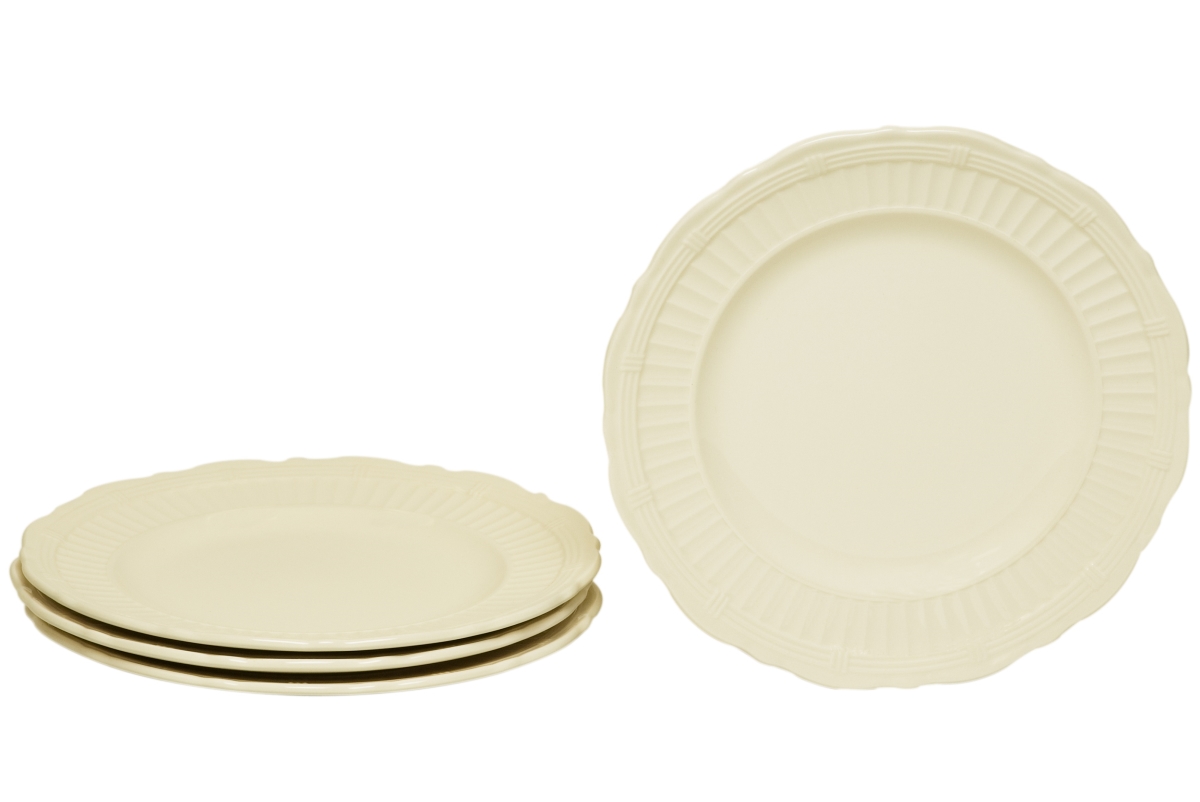 Picture of Red Vanilla FE900-402 8.5 in. Tuscan Villa Salad Plates, Creamy White - Set of 4