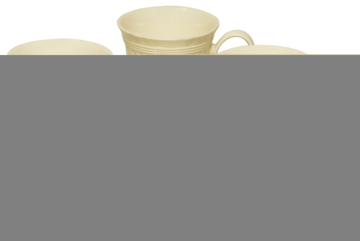 Picture of Red Vanilla FE900-415 14 oz Tuscan Villa Mugs, Creamy White & Ivory - Set of 4