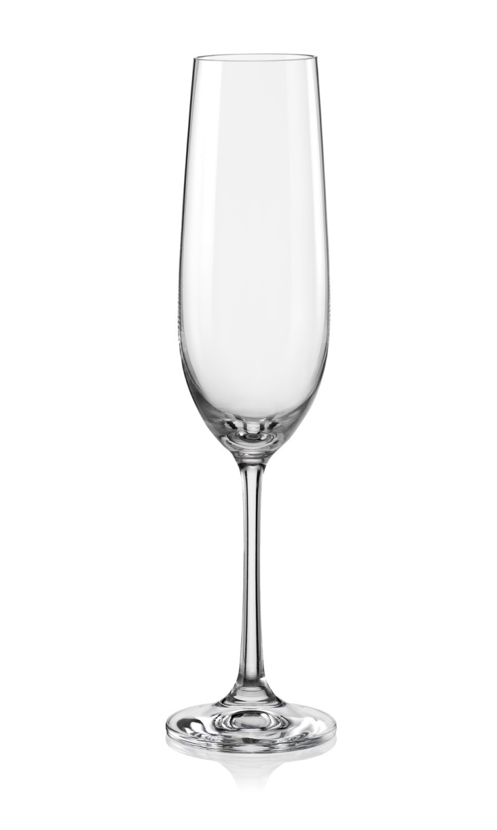 Picture of Red Vanilla 40729-190 190 ml Viola Fluted Champagne Glass - Set of 6