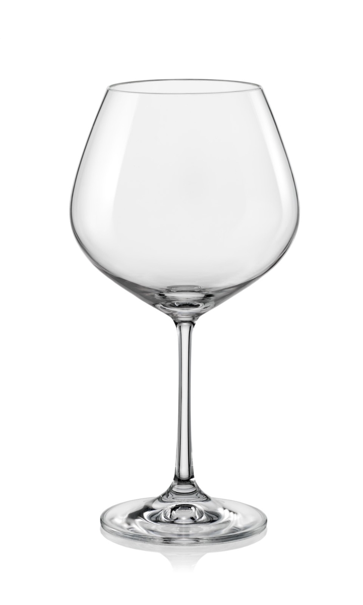 Picture of Red Vanilla 40729-570 570 ml Viola Burgundy Wine Glass - Set of 6