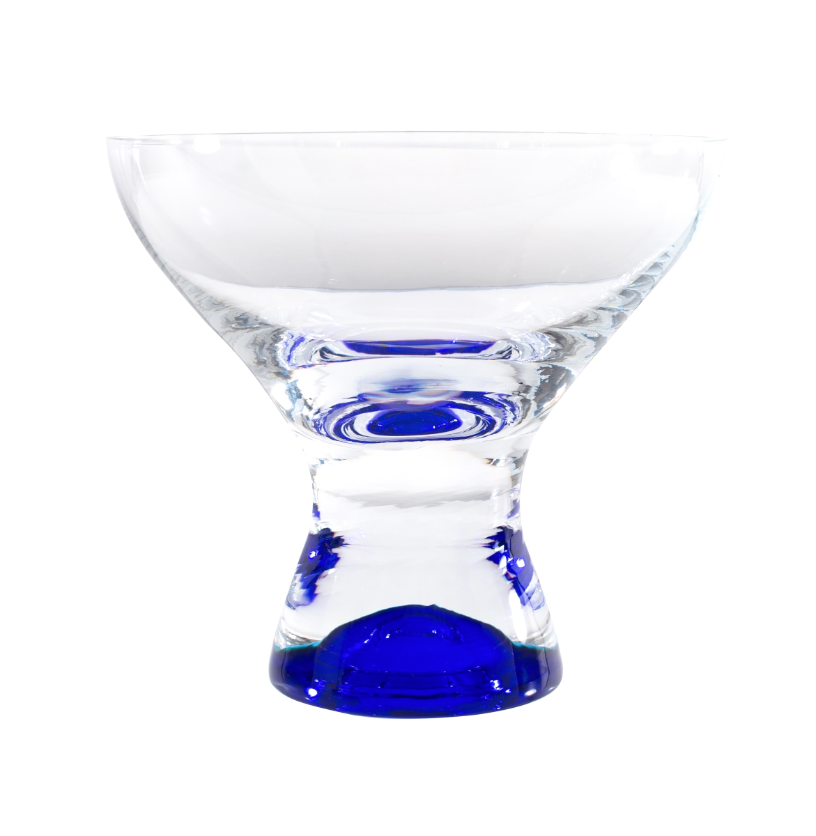 Picture of Red Vanilla 40428-330B 330 ml Samba Colors Martini & Dessert Glass&#44; Clear & Blue - Set of 6