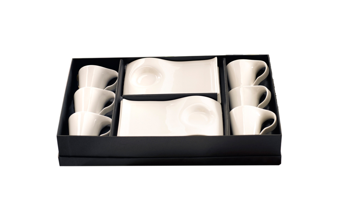 Picture of Red Vanilla FK000-216R Vanilla Fare Espresso Cup w/Tray Set/6