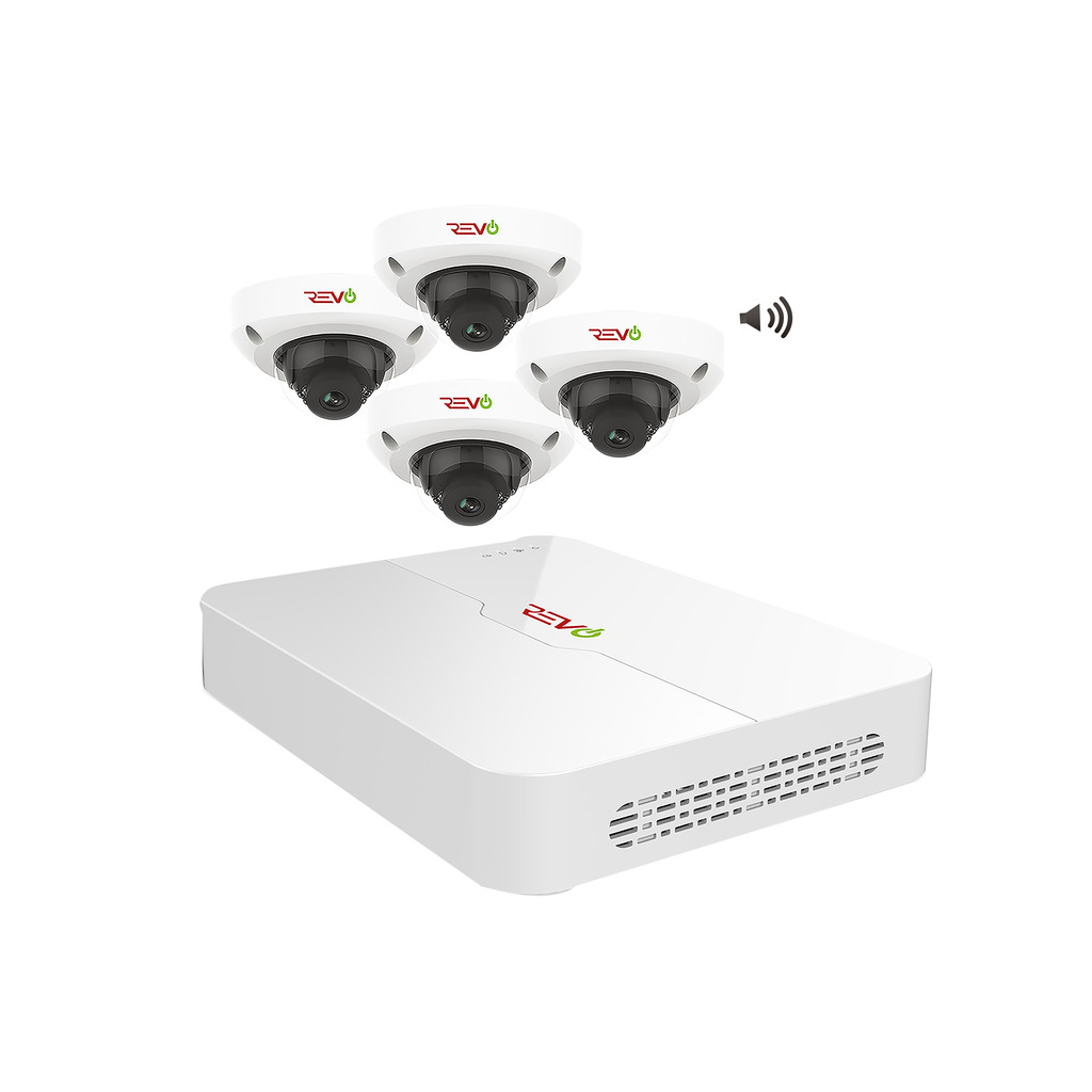 RU42D4G-1T Ultra HD Audio Capable 4 Channel 1TB NVR Home Surveillance System