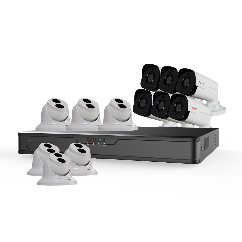 RU162T6GB6G-4T Ultra HD 16 Channel 4TB NVR Surveillance System with 12 x 4 Megapixel Cameras