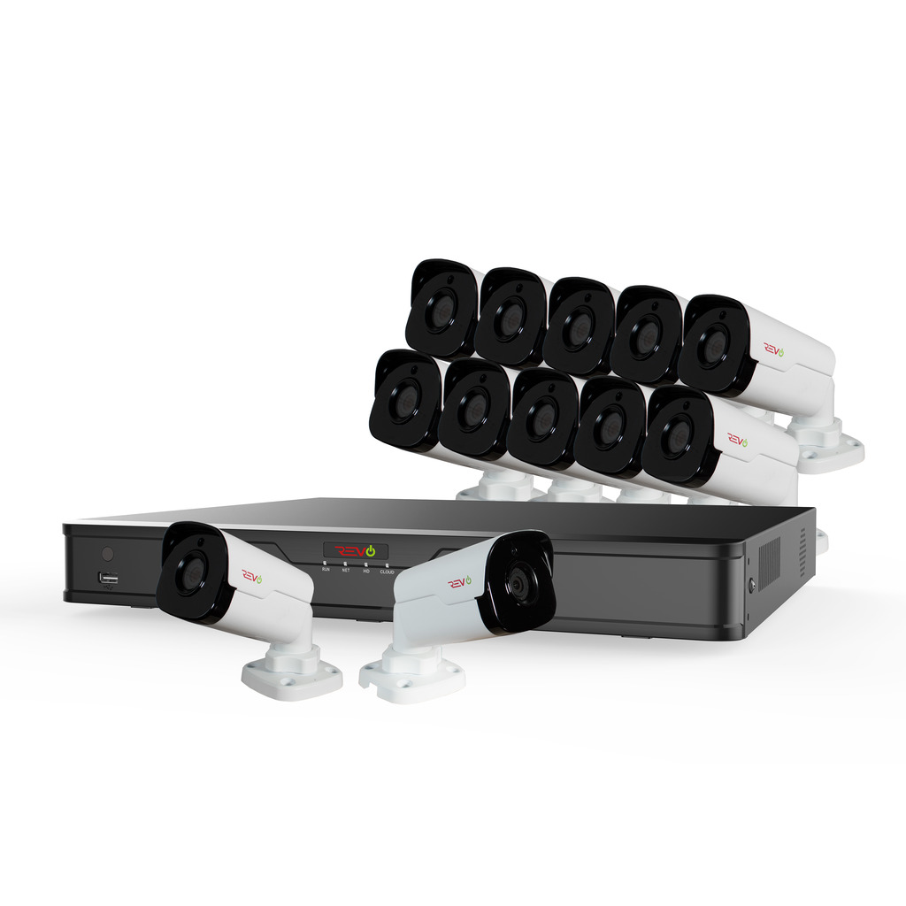 RU162B12G-4T Ultra HD 16 Channel 4TB NVR Surveillance System with 12 x 4 Megapixel Cameras -  REVO America