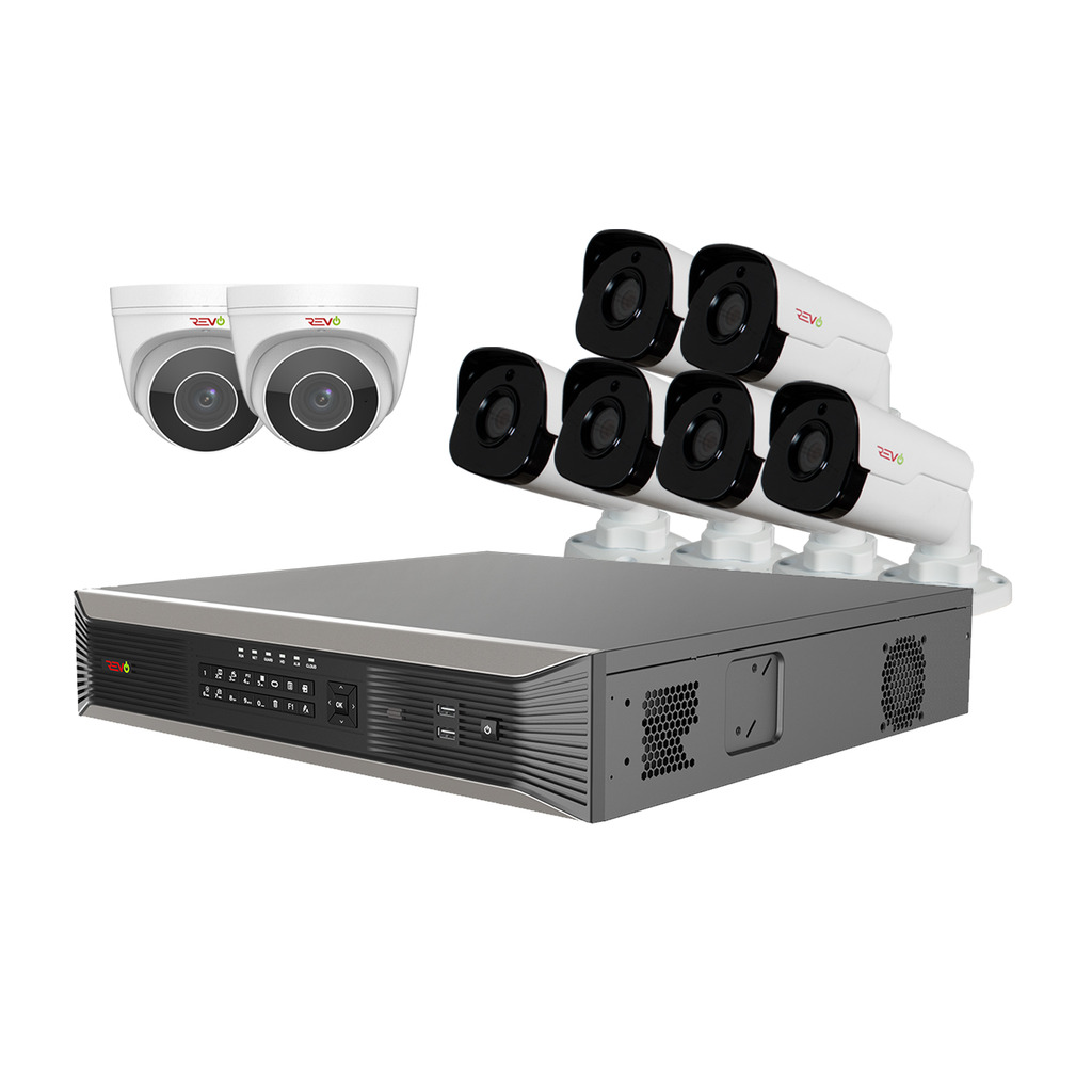 Revo Ultra HD Plus 16 Ch. NVR Surveillance System with 8 Audio Capable Cameras
