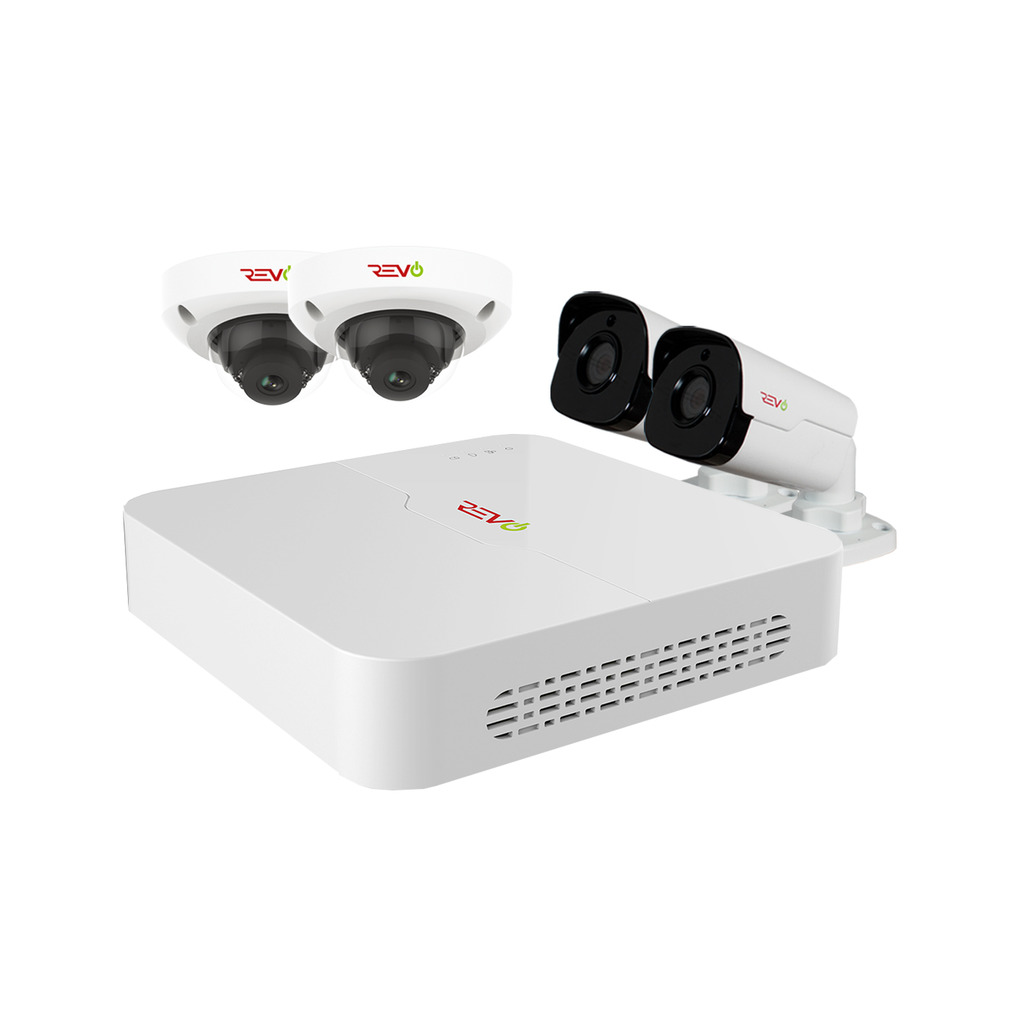 RU82D2GB2GA-2T Ultra HD Audio Capable 8 Channel 2TB NVR Surveillance System with 4 4 Megapixel Cameras -  REVO America