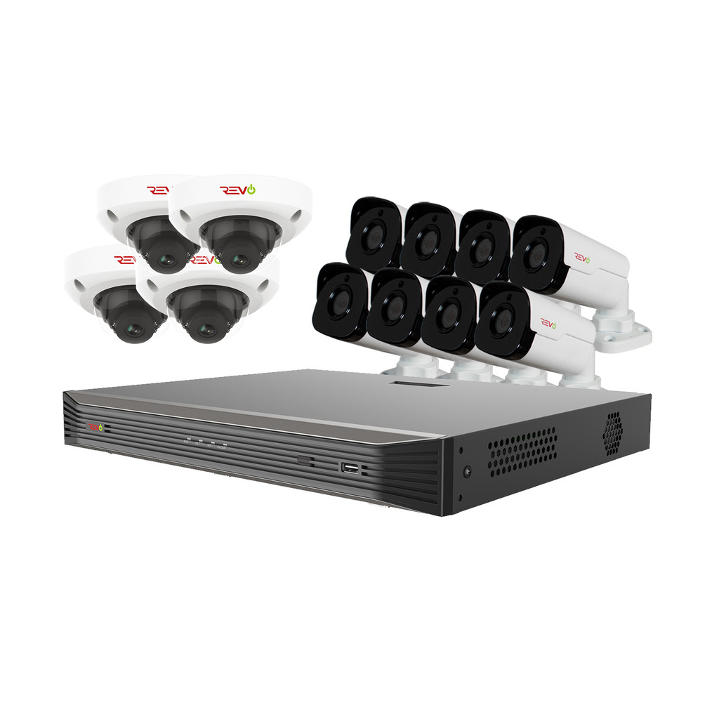 RU162D4GB8GA-4T Ultra HD Audio Capable 16 Channel Surveillance System with 12 4Megapixel Cameras -  REVO America