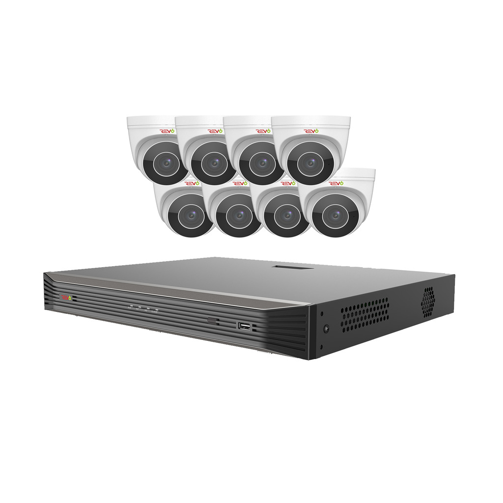 RU162BNDL-1 Ultra HD Audio Capable 16 Channel 3TB NVR Surveillance System with 8 4 Megapixel Cameras -  REVO America