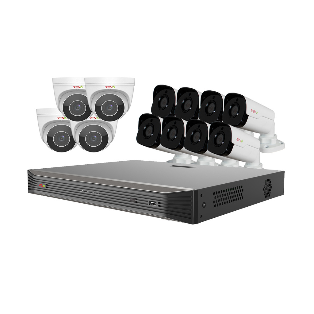 RU162BNDL-4 Ultra HD Audio Capable 16 Channel Surveillance System with 12 4 Megapixel Cameras -  REVO America