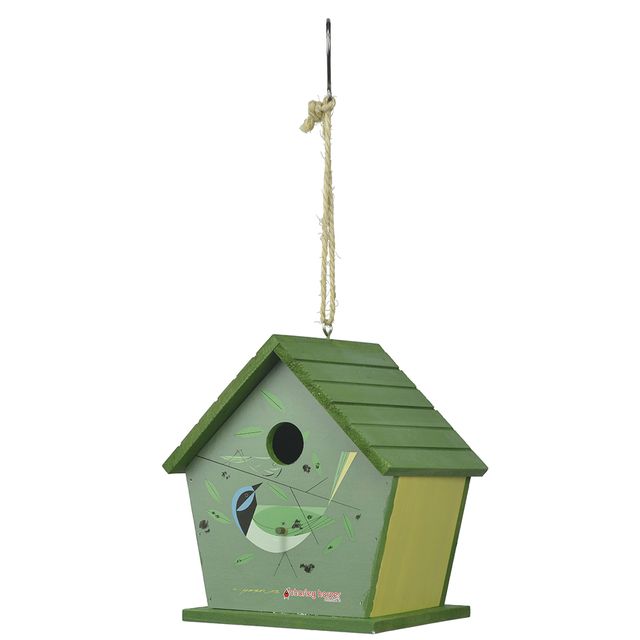 Picture of Red Carpet Studios 40809 Jay Charley Harper Birdhouse&#44; Green