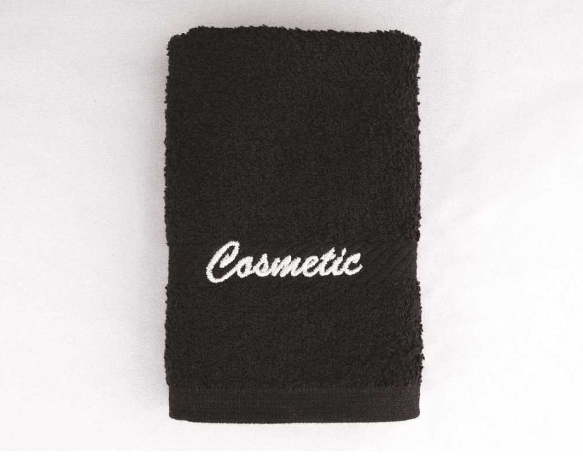 Picture of Rifz GCT-121212512 Cosmetic 100 Percentage Cotton Washcloth Towel Set&#44; Black - Pack of 12