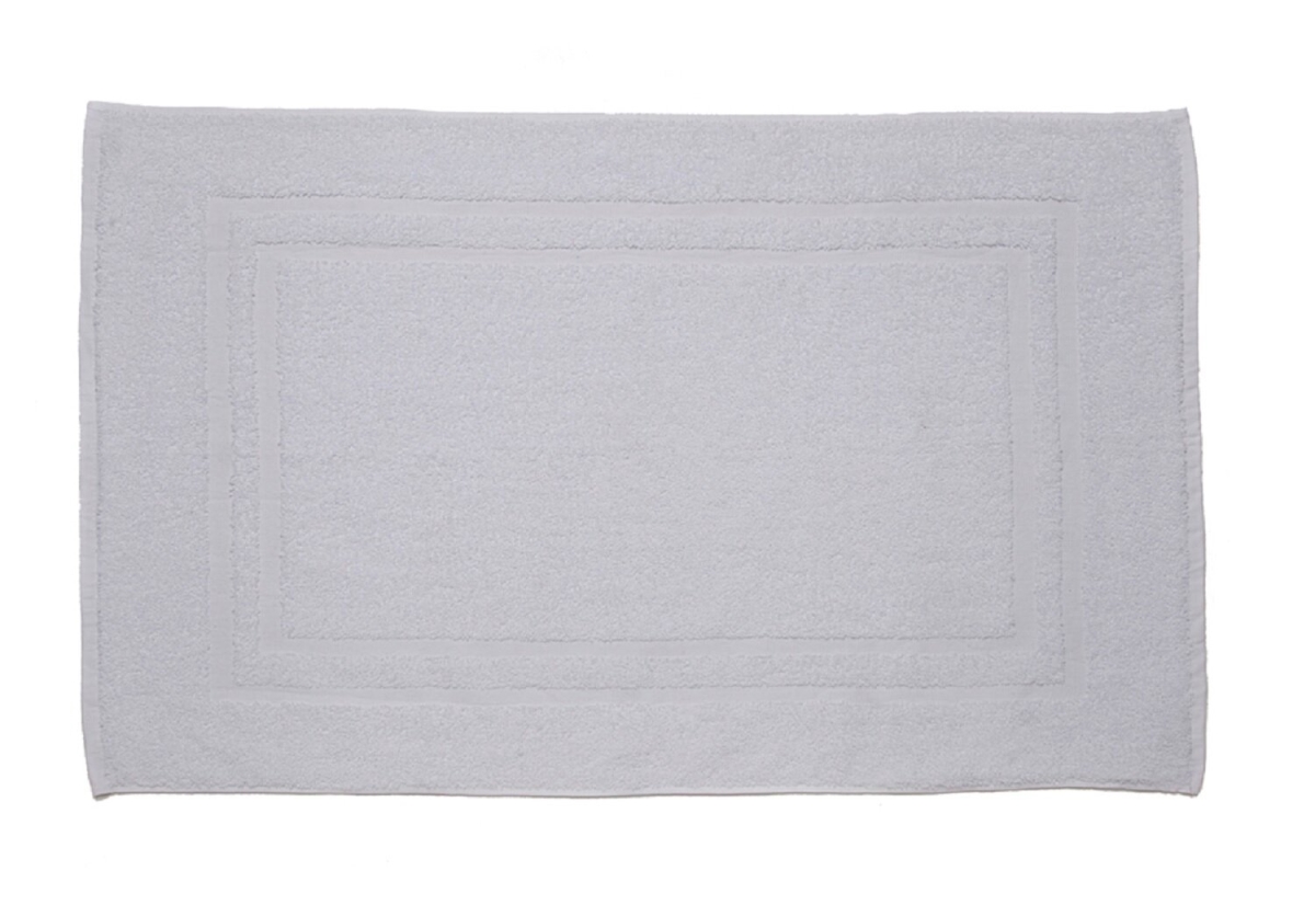 GOGD Collection Cotton Blend Dobby Bath Mats, White - Pack of 6