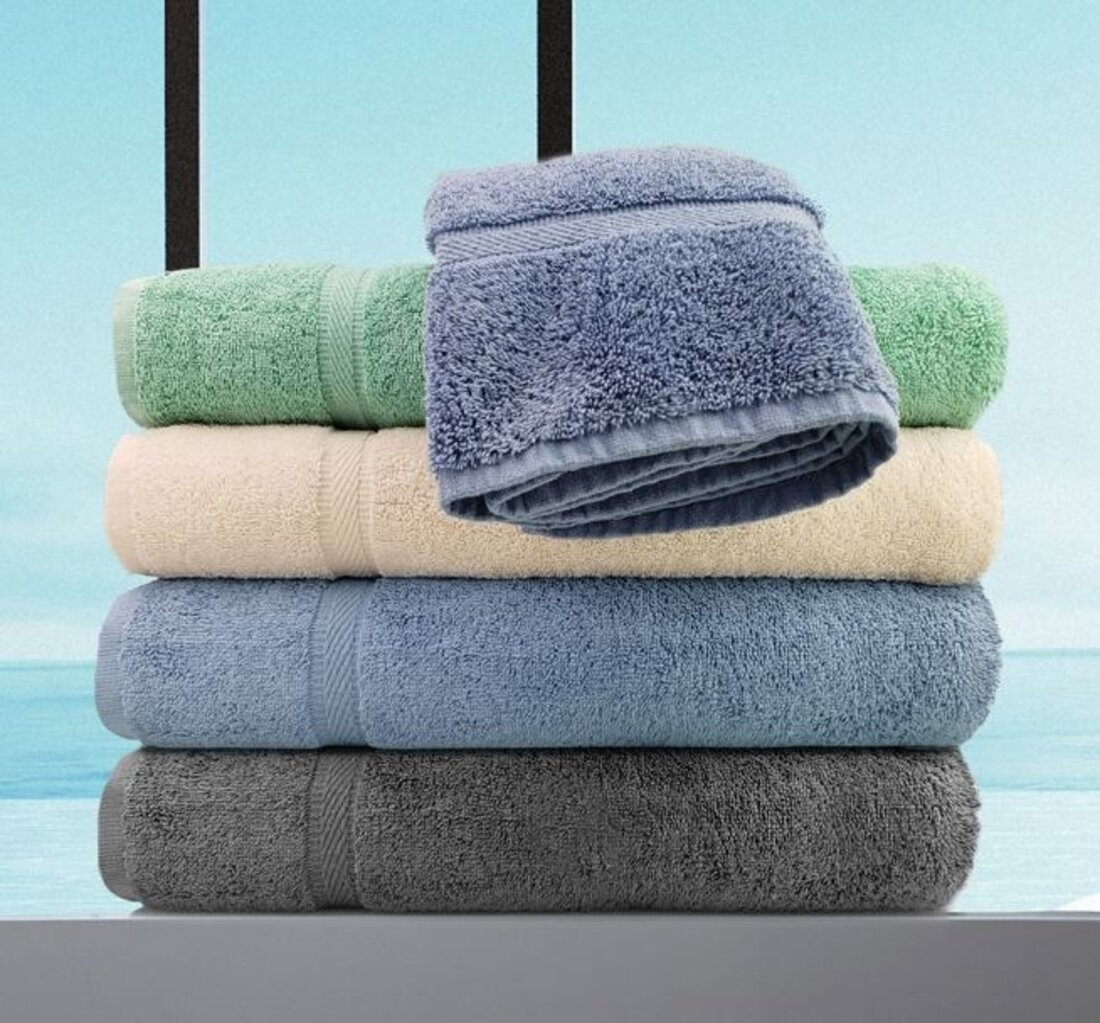 GOI32666CB GOI Collection Bath Sheets, Colonial Blue - Pack of 6