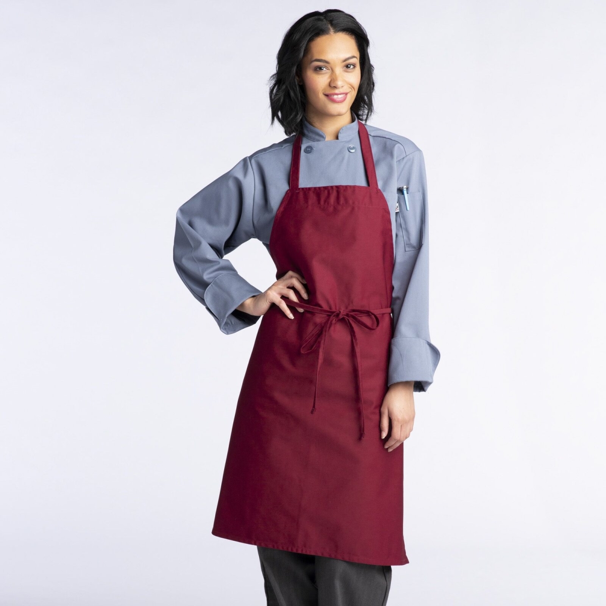 Picture of Rifz RUCTB3000BUR Twill Weave Apron, Burgundy