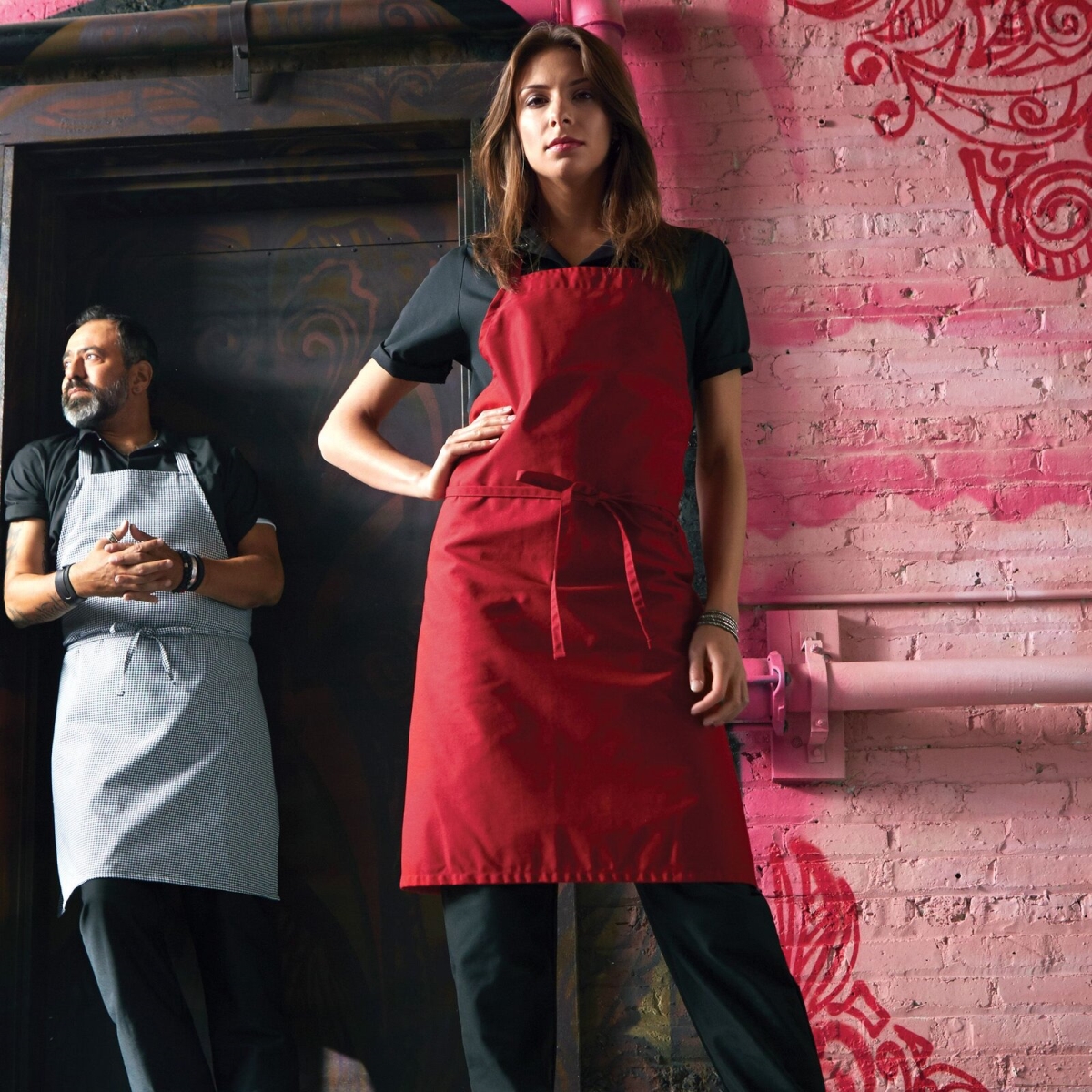 Picture of Rifz RUCTB3000RED Twill Weave Apron, Red
