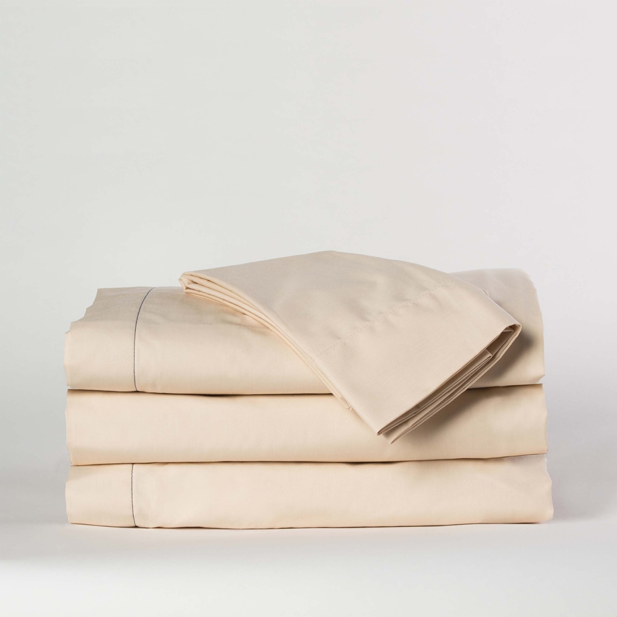 GSD Collection T-300 Bone Blended Queen Flat Sheets 6 PK