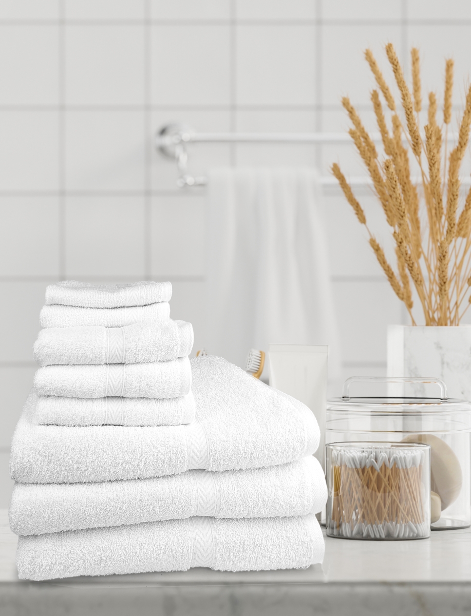 GOGD Collection Blended White Bath Towels 6 PK