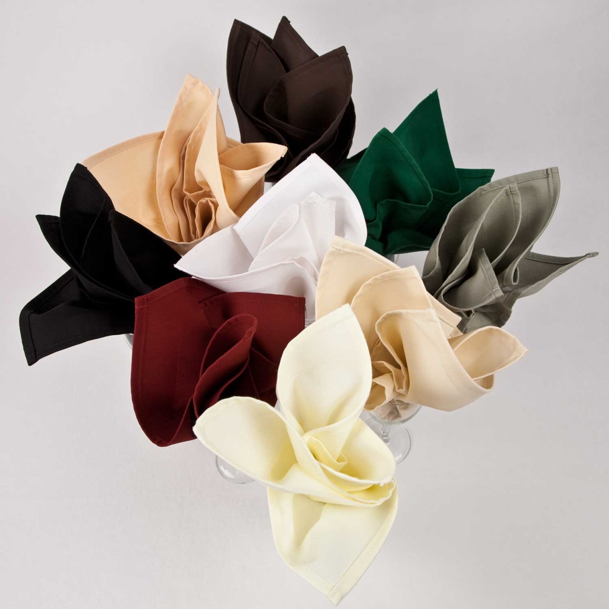 Picture of Rifz Textiles GSP2020680BK Rifz MJS 100% Spun Polyester 1 PLY Table Linens Napkins Black 12 PK