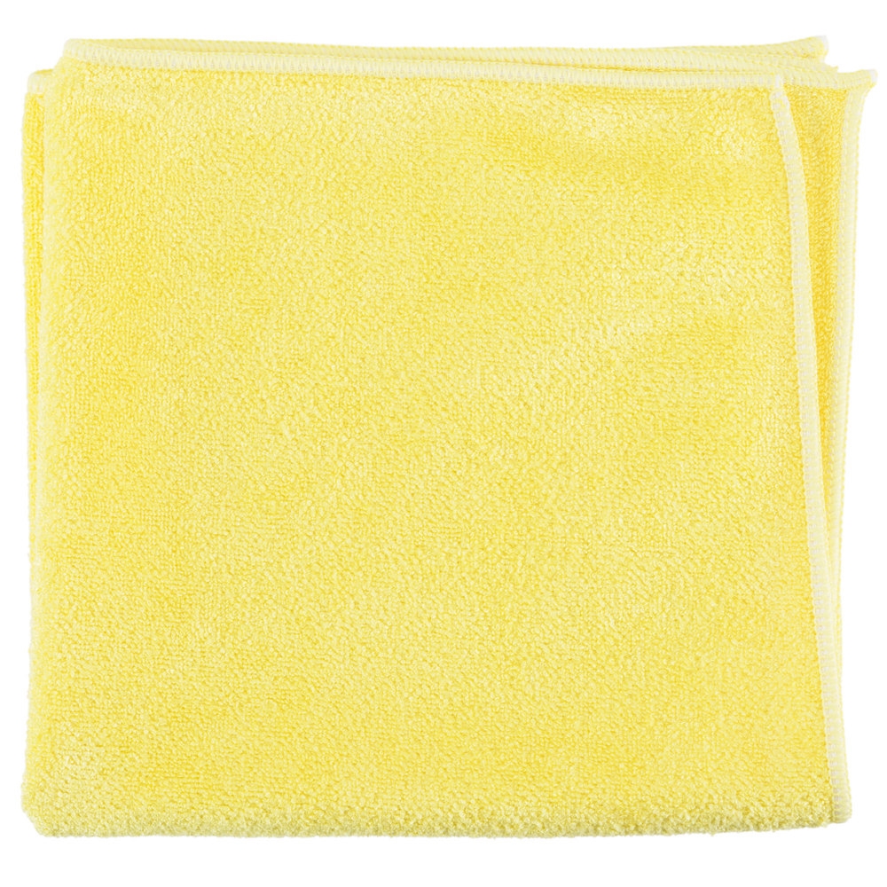Rifz KS Collection Microfiber Cloths Color Yellow size 12'X12' 12 PK